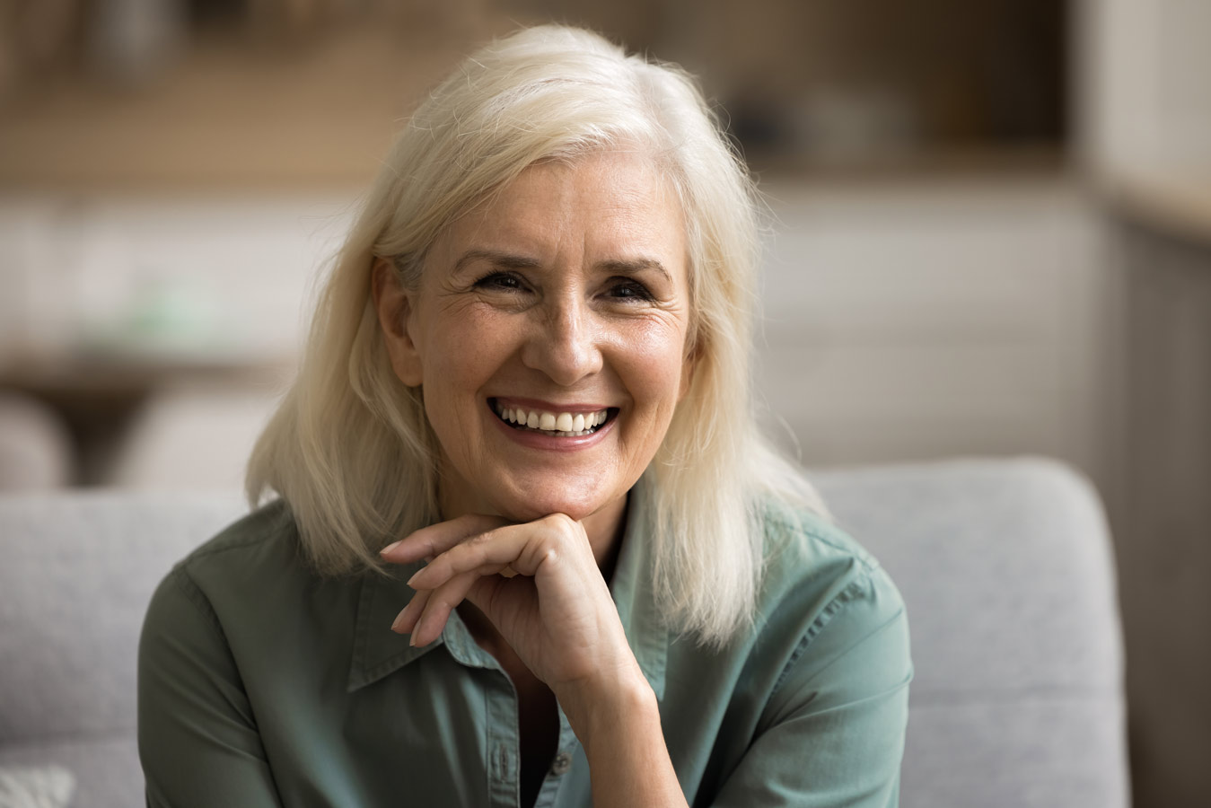 Healthy Elderly Woman on Natural Hormone Therapy